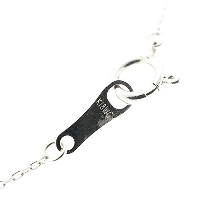 【jt038】 ネックレス ハートモチーフ K18WG ホワイトゴールド ダイヤモンド 0.12ct 未使用【中古】レディース