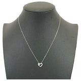 【jt038】 ネックレス ハートモチーフ K18WG ホワイトゴールド ダイヤモンド 0.12ct 未使用【中古】レディース