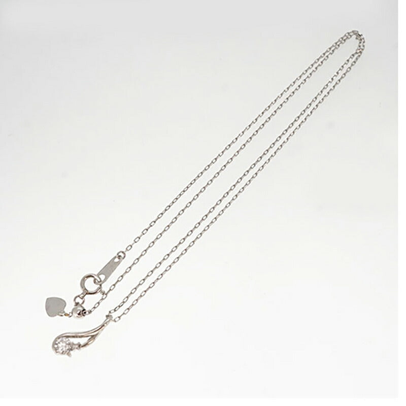 【jt039】 ネックレス Pt950 プラチナ ダイヤモンド 0.208ct 未使用【中古】レディース