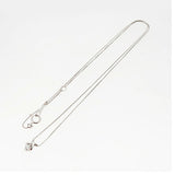 【jt041】 ネックレス 一粒ダイヤ K18WG ホワイトゴールド ダイヤモンド 0.05ct 未使用【中古】レディース