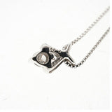 【jt041】 ネックレス 一粒ダイヤ K18WG ホワイトゴールド ダイヤモンド 0.05ct 未使用【中古】レディース