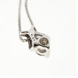 【jt041】 ネックレス 一粒ダイヤ K18WG ホワイトゴールド ダイヤモンド 0.05ct 未使用【中古】レディース