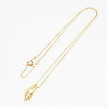 【jt050】 ネックレス K18YG イエローゴールド ダイヤモンド 0.1ct 未使用【中古】レディース