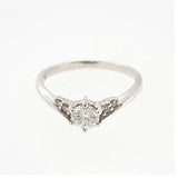 【jt075】 リング Pt900 プラチナ ダイヤモンド 0.31ct/0.04ct 10.5号 未使用【中古】レディース