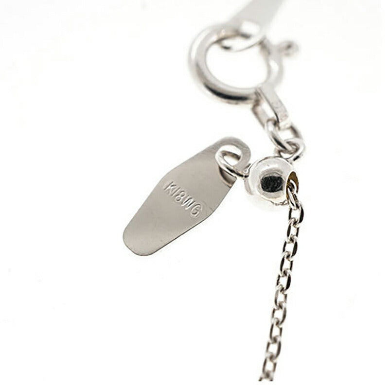 【jt082】 ネックレス ハートモチーフ ラウドブリリアントカット K18WG ホワイトゴールド ダイヤモンド 0.3ct 未使用【中古】レディース
