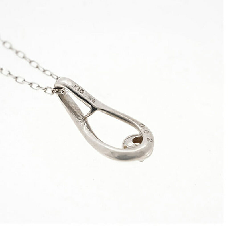 【jt083】 ネックレス 一粒ダイヤ K10WG ホワイトゴールド ダイヤモンド 0.02ct 未使用【中古】レディース