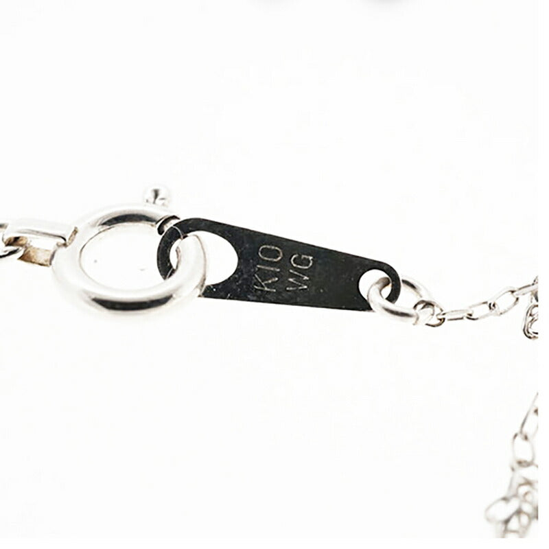 【jt083】 ネックレス 一粒ダイヤ K10WG ホワイトゴールド ダイヤモンド 0.02ct 未使用【中古】レディース