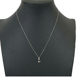 【jt083】 ネックレス 一粒ダイヤ K10WG ホワイトゴールド ダイヤモンド 0.02ct 未使用【中古】レディース