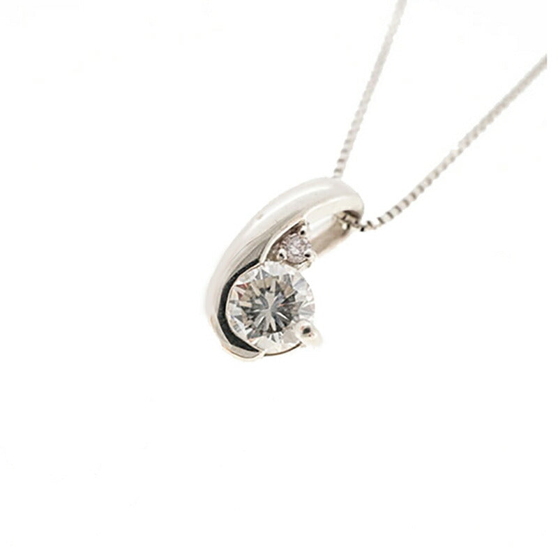 【jt093】 ネックレス Pt850 プラチナ ピンクダイヤモンド 0.216ct/0.01ct 未使用【中古】レディース