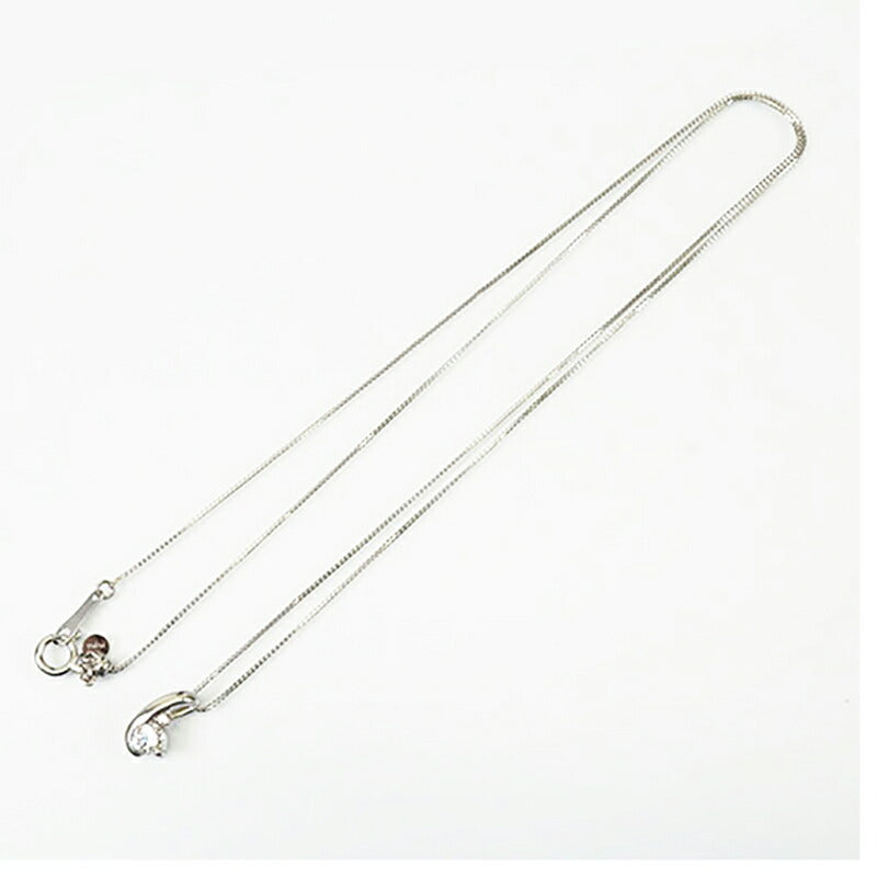 【jt093】 ネックレス Pt850 プラチナ ピンクダイヤモンド 0.216ct/0.01ct 未使用【中古】レディース