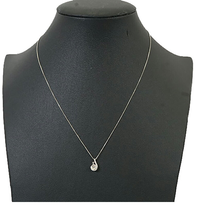 【jt095】 ネックレス Pt850 プラチナ Pt900 プラチナ ダイヤモンド 0.302ct/0.01ct 未使用【中古】レディース