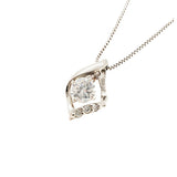 【jt100】 ネックレス Pt850 プラチナ ダイヤモンド 0.01ct 未使用【中古】レディース