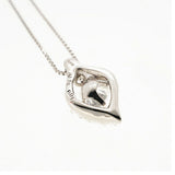 【jt100】 ネックレス Pt850 プラチナ ダイヤモンド 0.01ct 未使用【中古】レディース