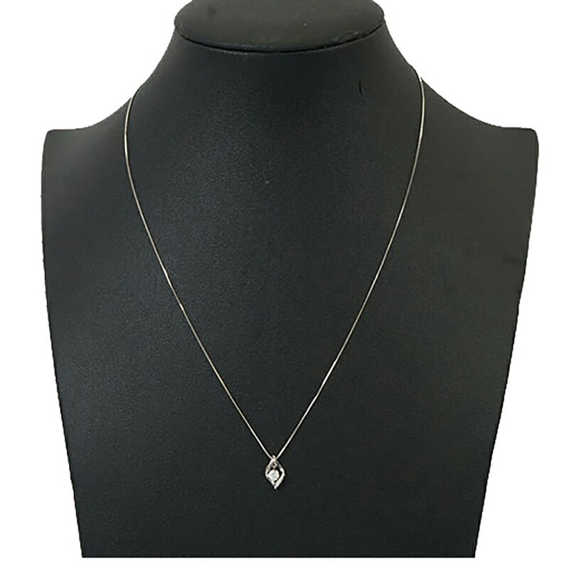 【jt100】 ネックレス Pt850 プラチナ ダイヤモンド 0.01ct 未使用【中古】レディース