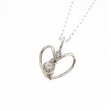 【ju152】 ネックレス 一粒ダイヤ K18WG ホワイトゴールド ダイヤモンド 0.1ct 未使用【中古】レディース