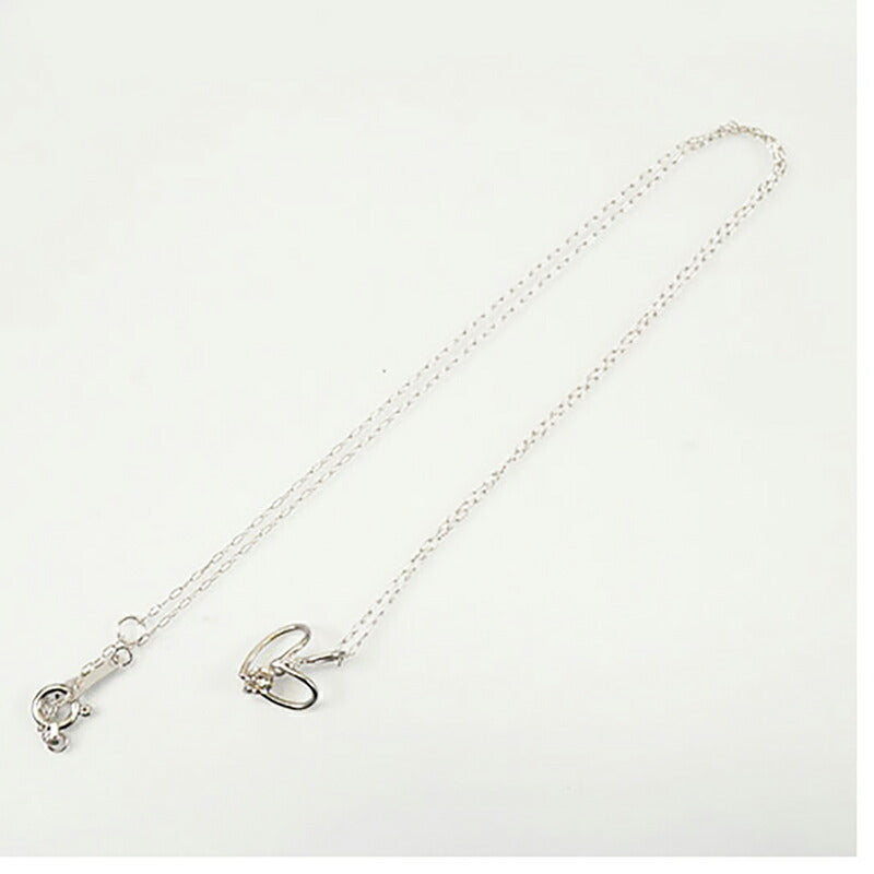 【ju152】 ネックレス 一粒ダイヤ K18WG ホワイトゴールド ダイヤモンド 0.1ct 未使用【中古】レディース