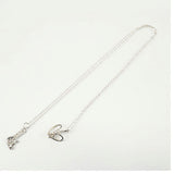 【ju152】 ネックレス 一粒ダイヤ K18WG ホワイトゴールド ダイヤモンド 0.1ct 未使用【中古】レディース