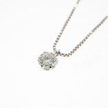 【ju158】 ネックレス 一粒ダイヤ K18WG ホワイトゴールド ダイヤモンド 0.21ct 未使用【中古】レディース