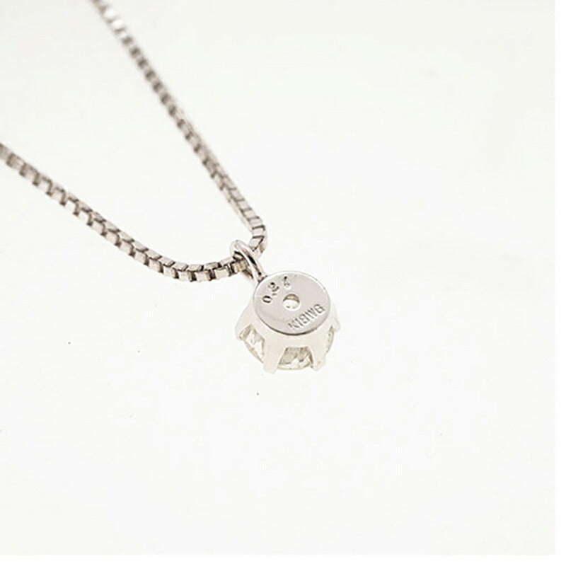 【ju158】 ネックレス 一粒ダイヤ K18WG ホワイトゴールド ダイヤモンド 0.21ct 未使用【中古】レディース