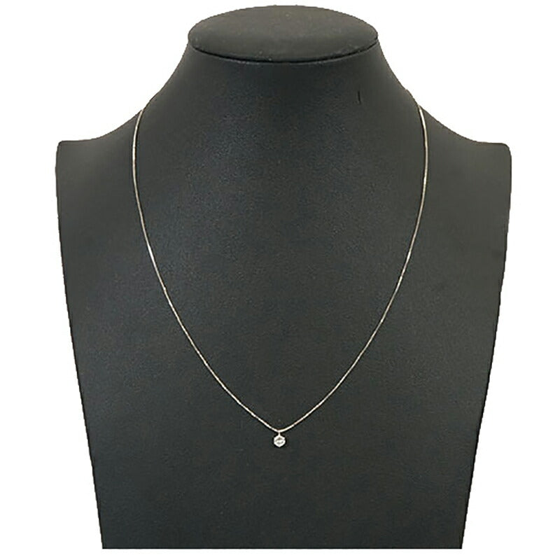 【ju158】 ネックレス 一粒ダイヤ K18WG ホワイトゴールド ダイヤモンド 0.21ct 未使用【中古】レディース