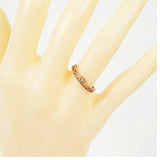 【ju102】 リング ハートモチーフ 王冠モチーフ 一粒ダイヤ K10PG ピンクゴールド ダイヤモンド 0.006ct 9号 未使用【中古】レディース