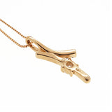 【ju103】 ネックレス K18PG ピンクゴールド ダイヤモンド 0.10ct 未使用【中古】レディース
