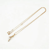 【ju103】 ネックレス K18PG ピンクゴールド ダイヤモンド 0.10ct 未使用【中古】レディース