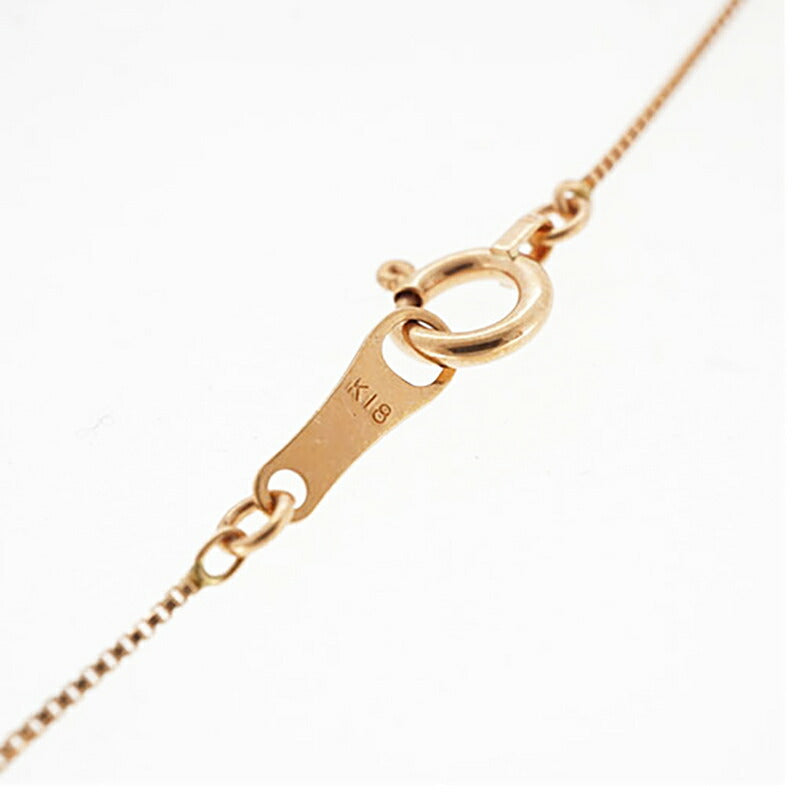【ju103】 ネックレス K18PG ピンクゴールド ダイヤモンド 0.10ct 未使用【中古】レディース