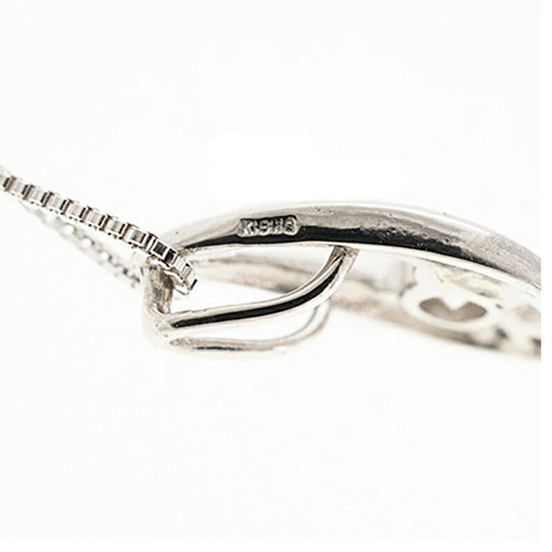 【ju110】 ネックレス K18WG ホワイトゴールド ダイヤモンド 0.10ct 未使用【中古】レディース