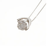 【ju111】 ネックレス 一粒ダイヤ K18WG ホワイトゴールド ダイヤモンド 0.30ct 未使用【中古】レディース