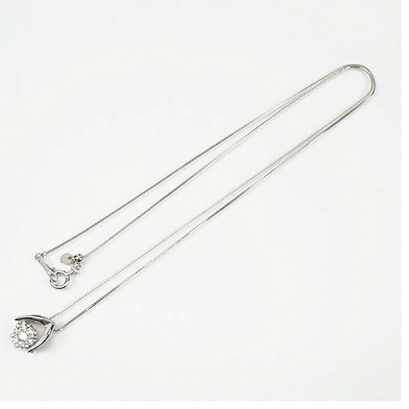 【ju111】 ネックレス 一粒ダイヤ K18WG ホワイトゴールド ダイヤモンド 0.30ct 未使用【中古】レディース