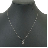 【ju118】H&C ネックレス 一粒ダイヤ K10WG ホワイトゴールド ダイヤモンド 0.03ct 未使用【中古】レディース