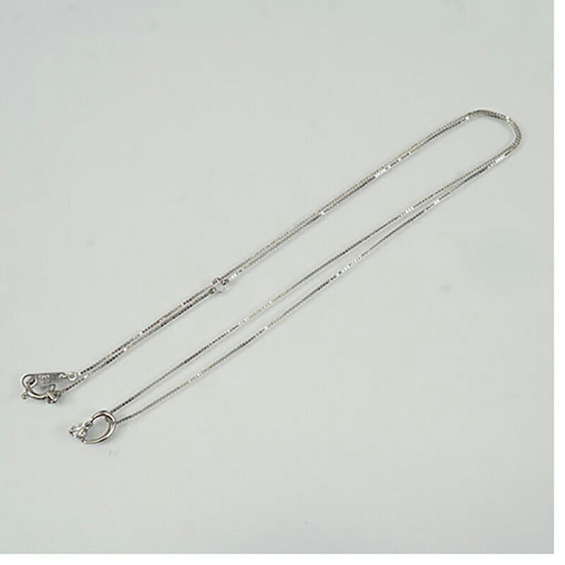 【ju130】H&C ネックレス 一粒ダイヤ K10WG ホワイトゴールド ダイヤモンド 0.07ct 未使用【中古】レディース