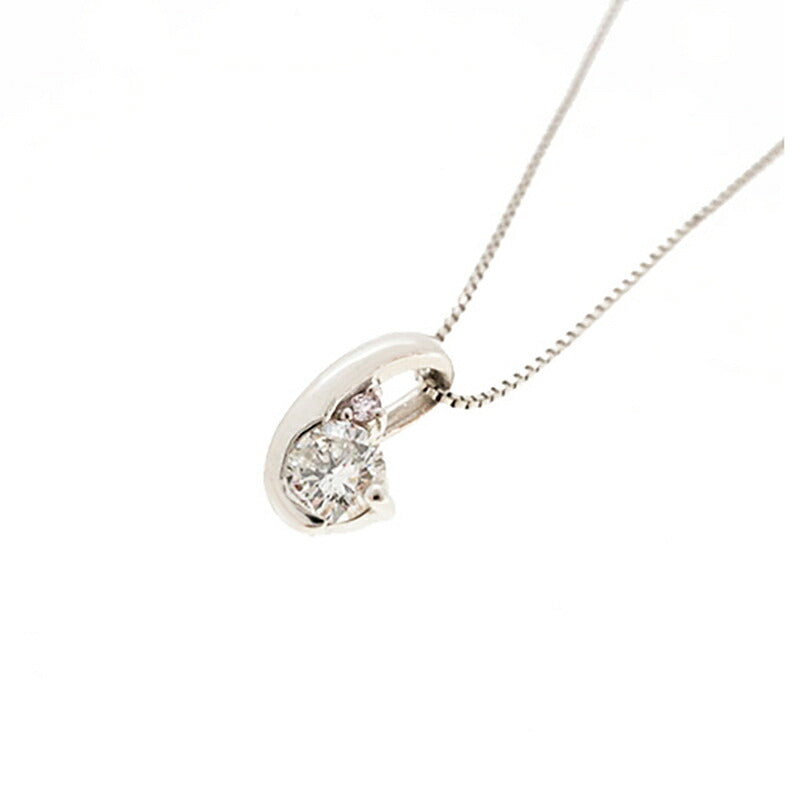 【ju145】 ネックレス Pt850 プラチナ ダイヤモンド 0.228ct/0.01ct 未使用【中古】レディース