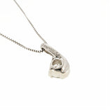 【ju145】 ネックレス Pt850 プラチナ ダイヤモンド 0.228ct/0.01ct 未使用【中古】レディース
