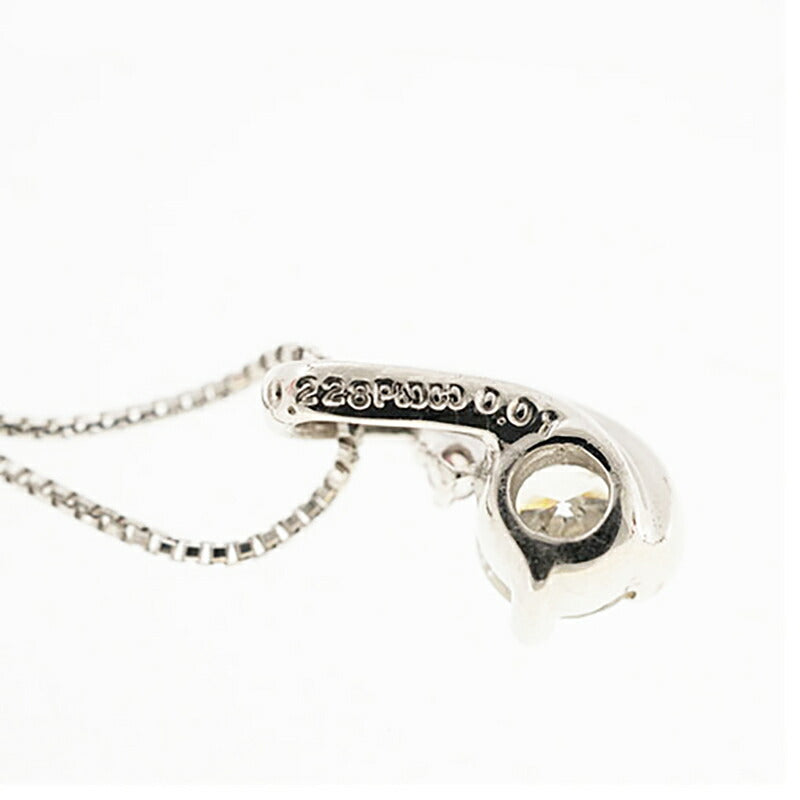 【ju145】 ネックレス Pt850 プラチナ ダイヤモンド 0.228ct/0.01ct 未使用【中古】レディース