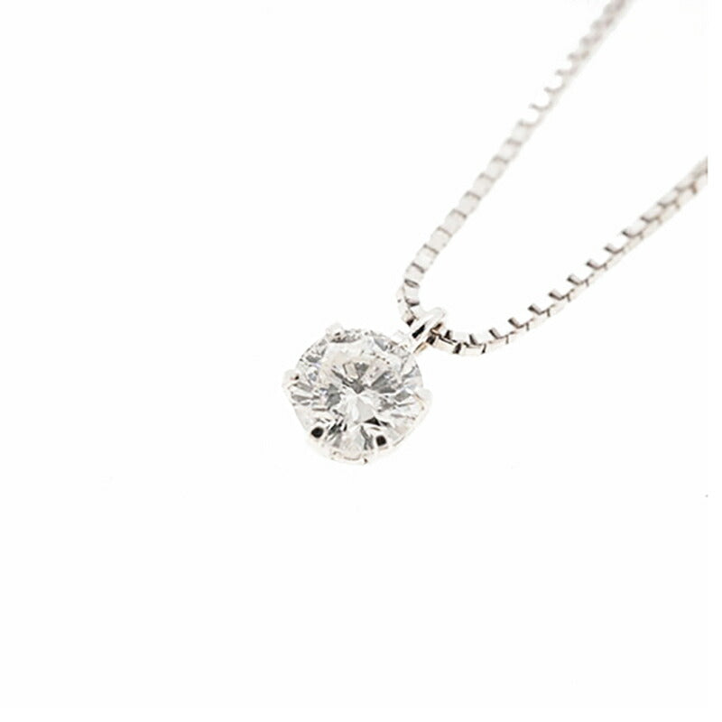 【ju172】 ネックレス 一粒ダイヤ K18WG ホワイトゴールド ダイヤモンド 0.21ct 未使用【中古】レディース