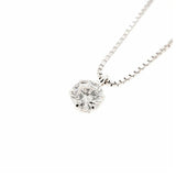 【ju172】 ネックレス 一粒ダイヤ K18WG ホワイトゴールド ダイヤモンド 0.21ct 未使用【中古】レディース