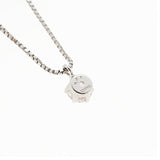 【ju172】 ネックレス 一粒ダイヤ K18WG ホワイトゴールド ダイヤモンド 0.21ct 未使用【中古】レディース