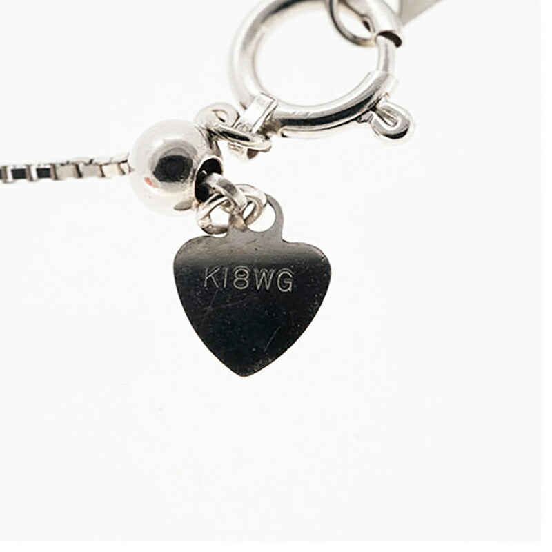 【ju172】 ネックレス 一粒ダイヤ K18WG ホワイトゴールド ダイヤモンド 0.21ct 未使用【中古】レディース