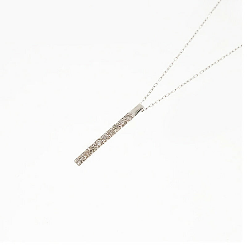 【ju175】 ネックレス Pt850 プラチナ Pt900 プラチナ ダイヤモンド 0.10ct 未使用【中古】レディース