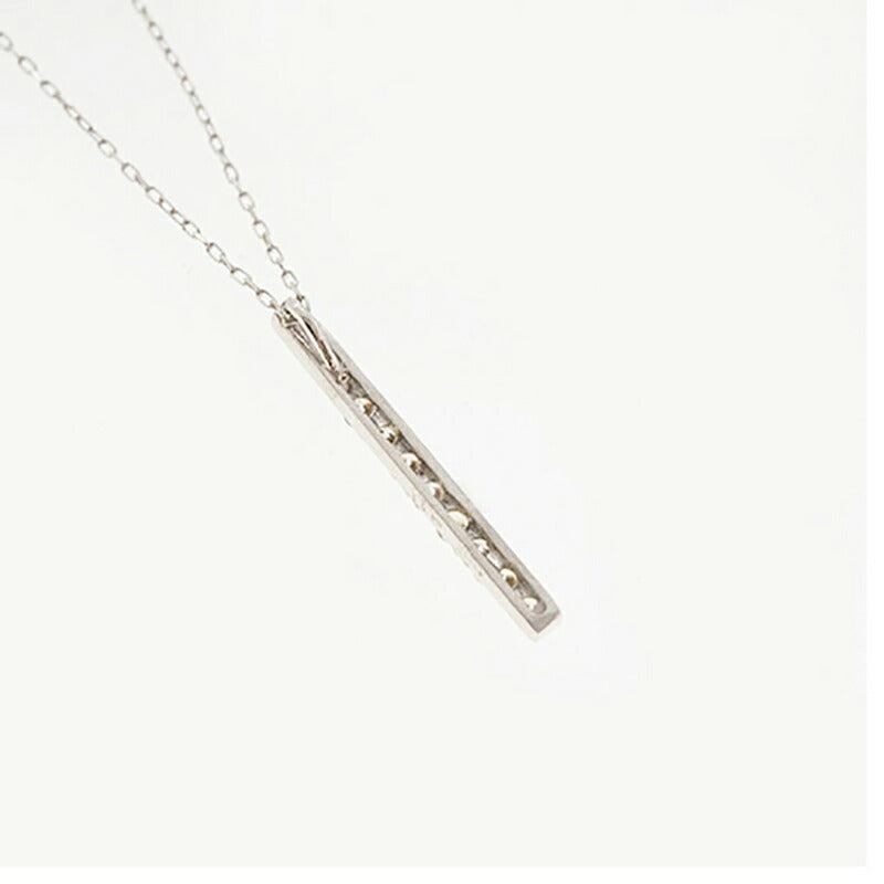 【ju175】 ネックレス Pt850 プラチナ Pt900 プラチナ ダイヤモンド 0.10ct 未使用【中古】レディース