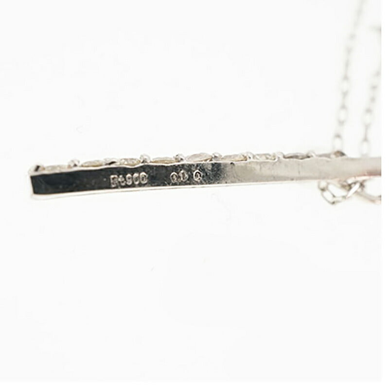 【ju175】 ネックレス Pt850 プラチナ Pt900 プラチナ ダイヤモンド 0.10ct 未使用【中古】レディース