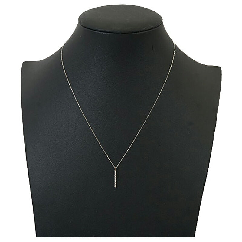 【ju175】 ネックレス Pt850 プラチナ Pt900 プラチナ ダイヤモンド 0.10ct 未使用【中古】レディース