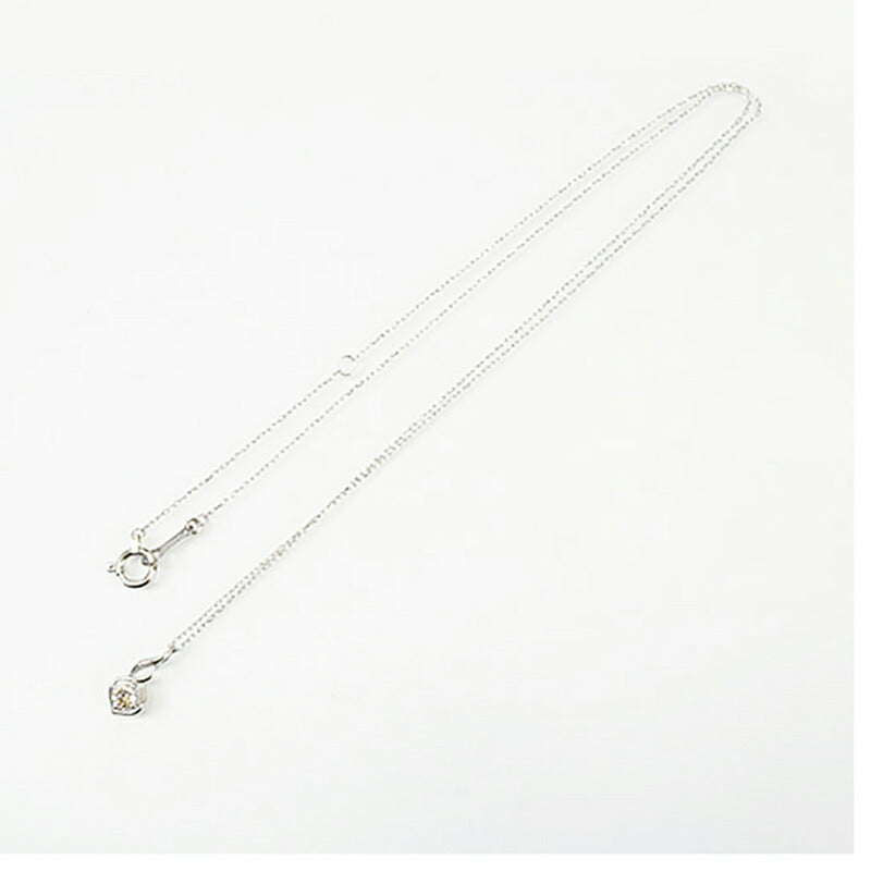 【ju178】 ネックレス Pt850 プラチナ Pt900 プラチナ ダイヤモンド 0.10ct【中古】レディース