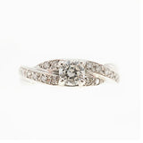 【ju179】 リング パヴェ Pt900 プラチナ ダイヤモンド 0.259ct/0.15ct 11号 未使用【中古】レディース