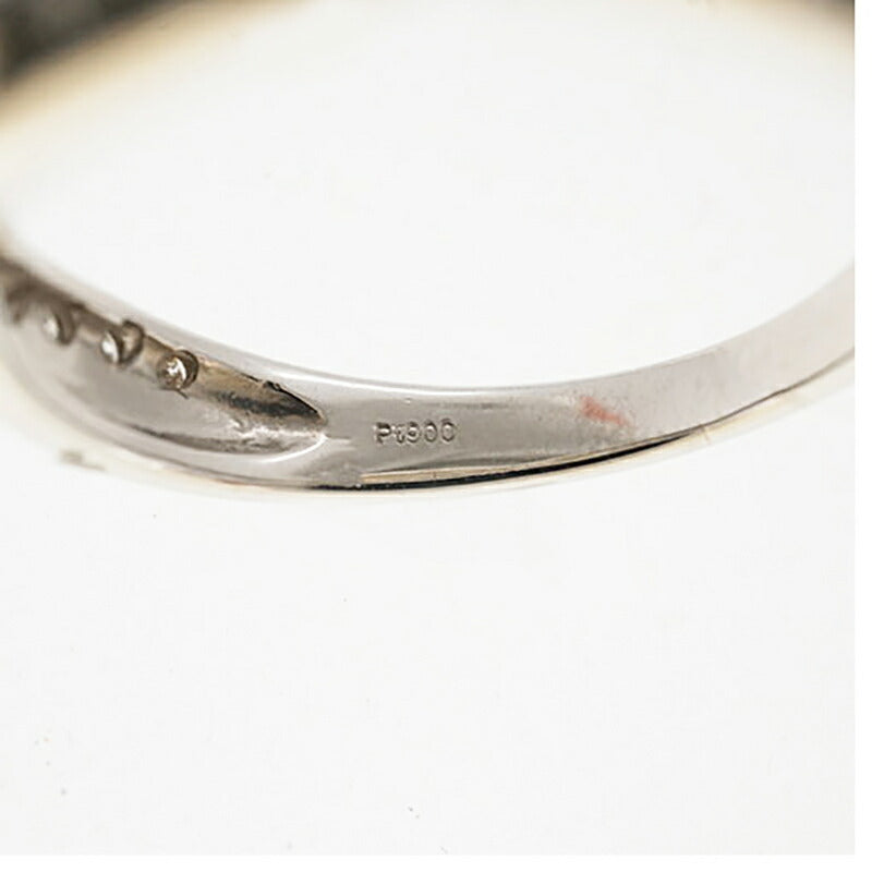 【ju179】 リング パヴェ Pt900 プラチナ ダイヤモンド 0.259ct/0.15ct 11号 未使用【中古】レディース