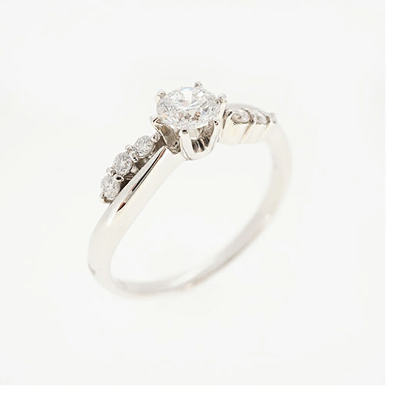 【ju183】 リング パヴェ Pt900 プラチナ ダイヤモンド 0.1ct 11号 未使用【中古】レディース