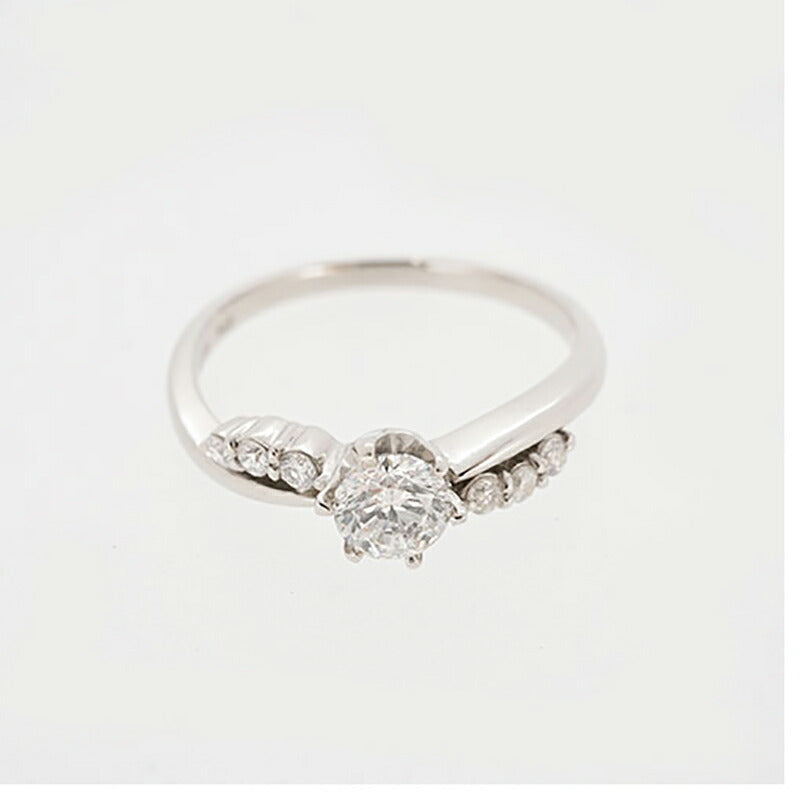 【ju183】 リング パヴェ Pt900 プラチナ ダイヤモンド 0.1ct 11号 未使用【中古】レディース