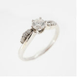 【ju184】 リング 一粒ダイヤ Pt900 プラチナ ダイヤモンド 0.342ct 11号 未使用【中古】レディース